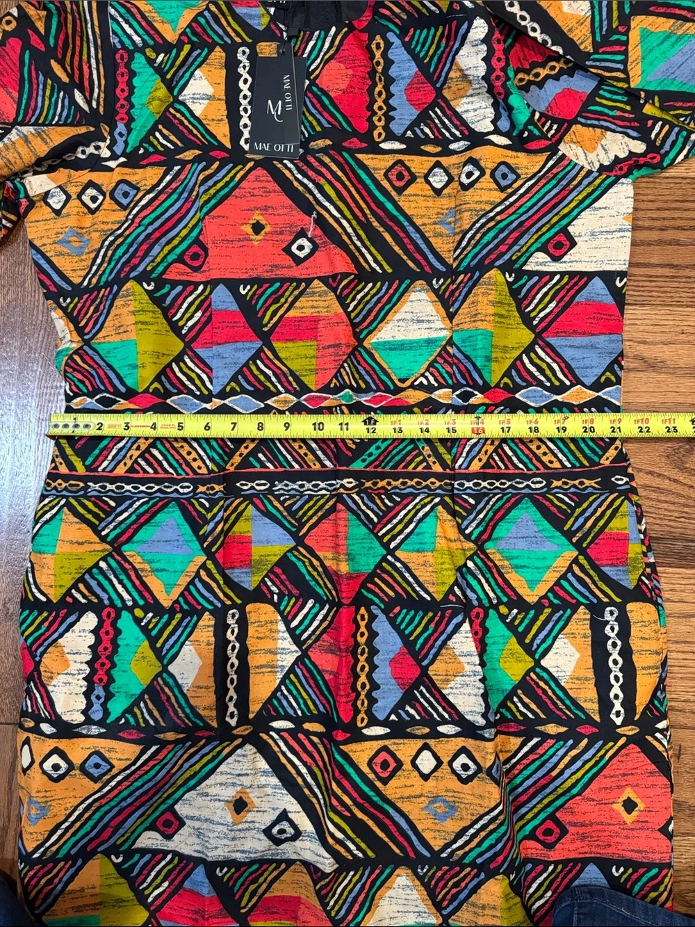MAE OTTI-AFRICAN PRINT puffed long sleeve DRESS - Picture 8 of 16